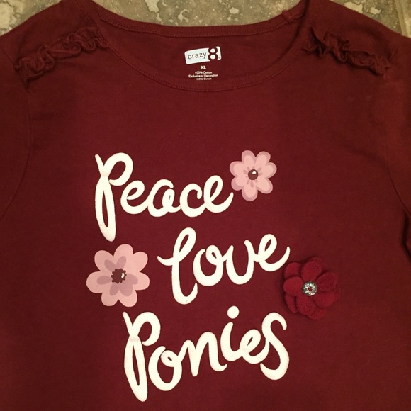 Crazy 8 Girls size XL long sleeve maroon top - Picture 3 of 3